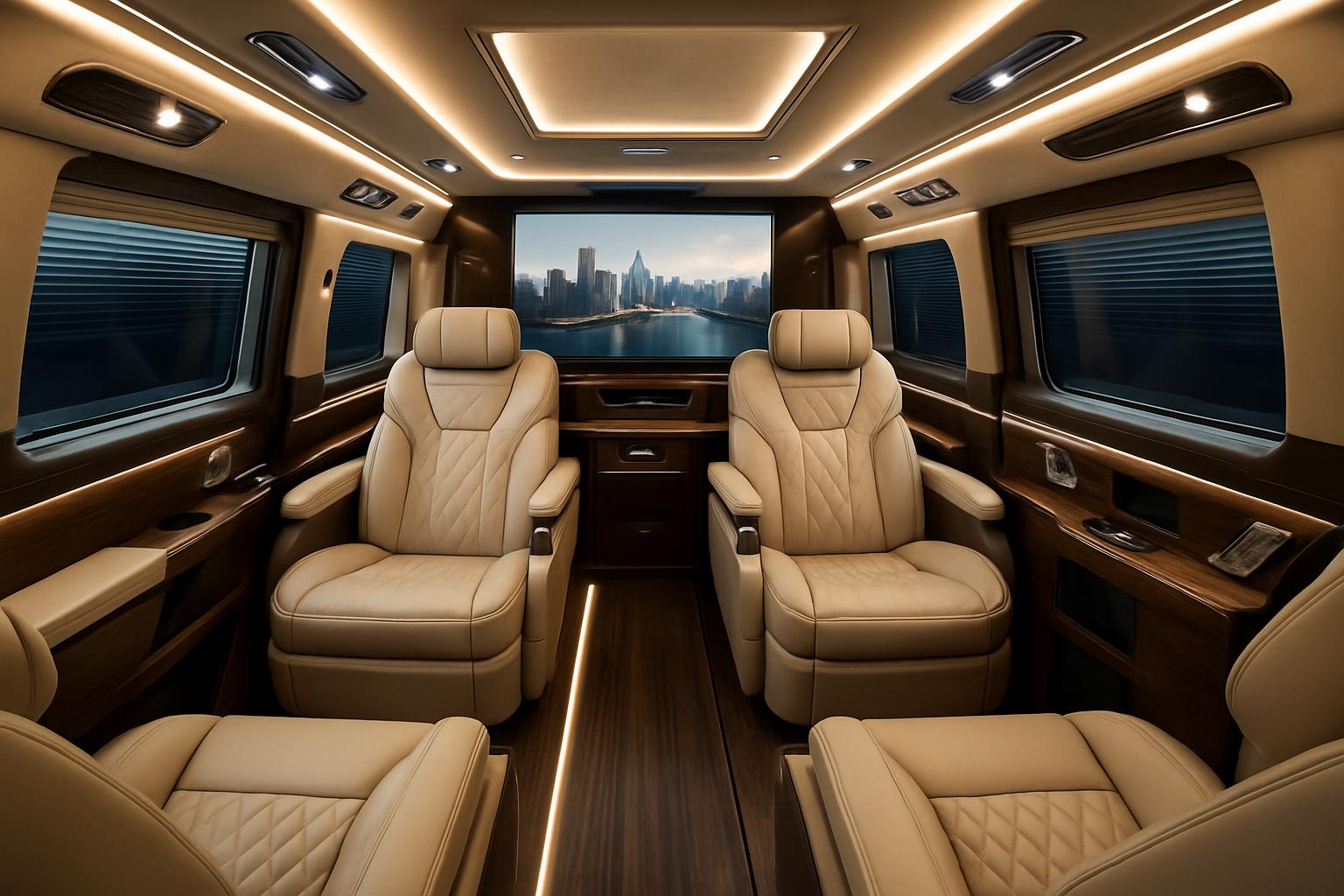 Lüks VIP Minibüs İç Dizayn